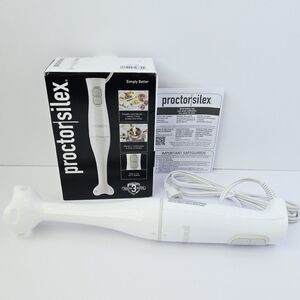 Proctor Silex Electric Immersion Hand Blender Dual Speed Dishwasher Safe